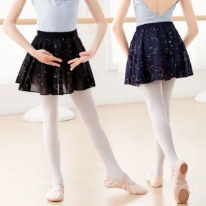 Ballet Skirt Elastic Chiffon Skirt Dance Skirt Girls Woman Constellation Pattern Half Skirt For Dancing 1