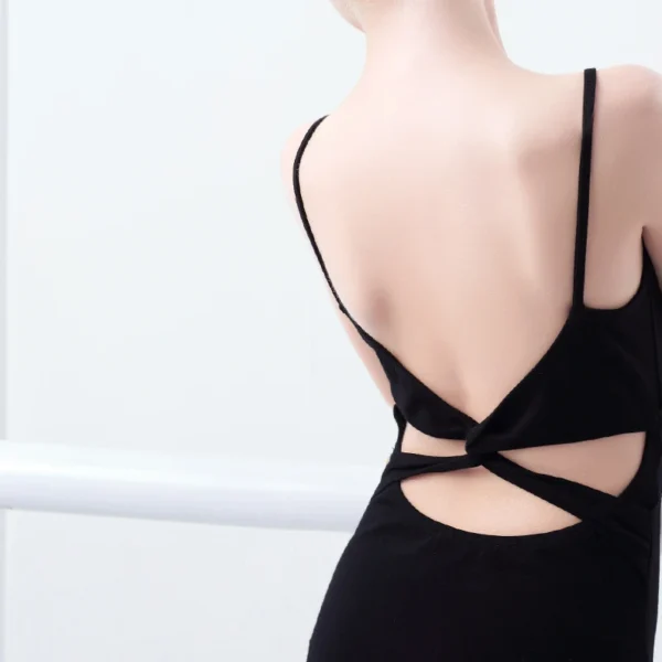 Gymnastics Leotards Crisscross Straps Leotards Ballet Dance Leotard Girls Gymnastic Clothes Black Sling Bodysuit Kids Leotard 4